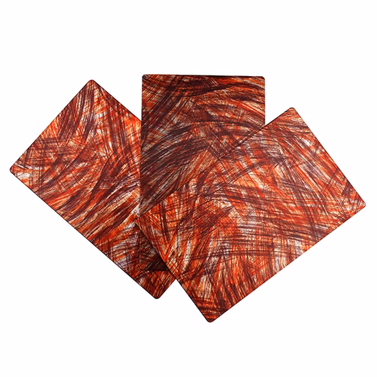 Panneau composé en aluminium balayé par matériaux de construction en aluminium de papier peint ignifuge